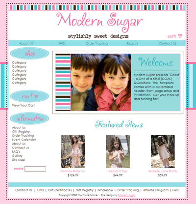 Coast Pre-Made Website Template QuickStore