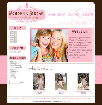 Darling Pre-Made Website QuickStore